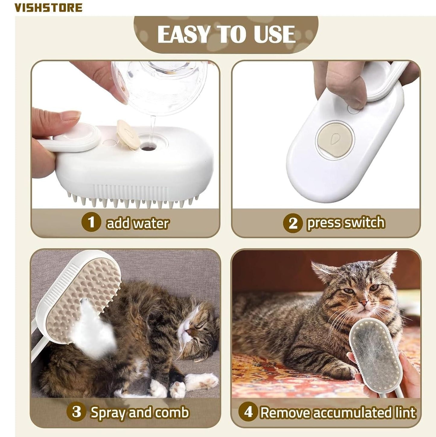 Steam Brush for pets